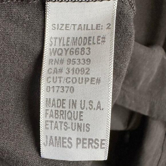 Standard James Perse Knit Dress Black Cowl Neck Size 2 Medium Racerback - Picture 6 of 7